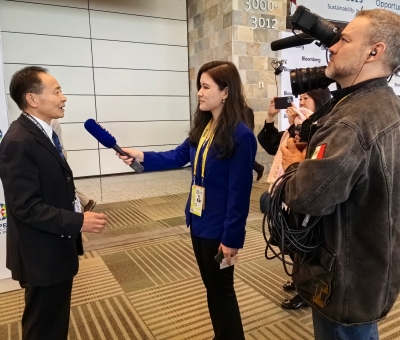 仙客來董事長潘新華應(yīng)邀參加美國舊金山APEC峰會 受到多國媒體采訪